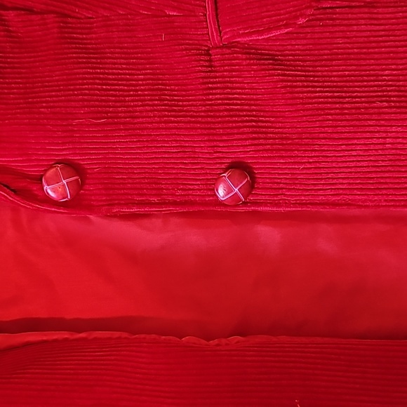 STUNNING VINTAGE COLLECTIONS MISSY RED CORDUROY BLAZER - Picture 6 of 12